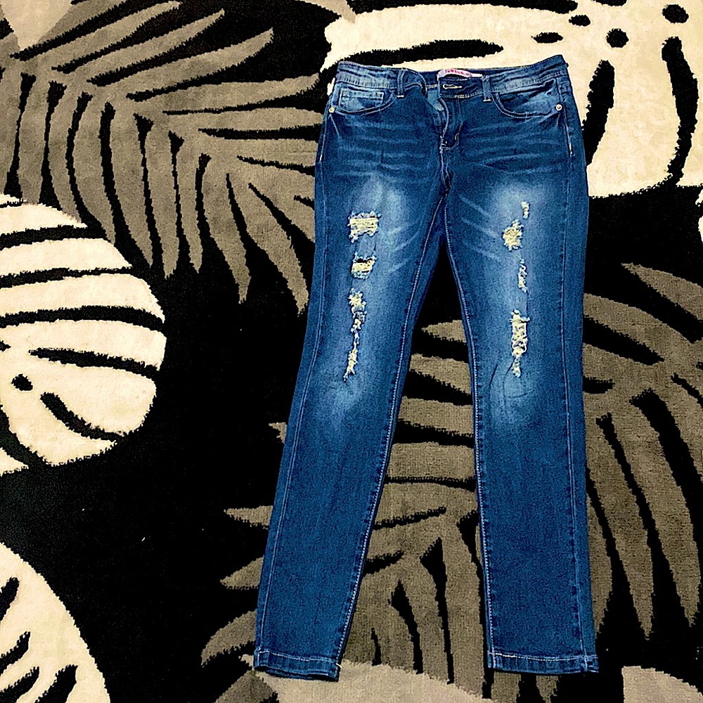 Jeans dark blue ripped